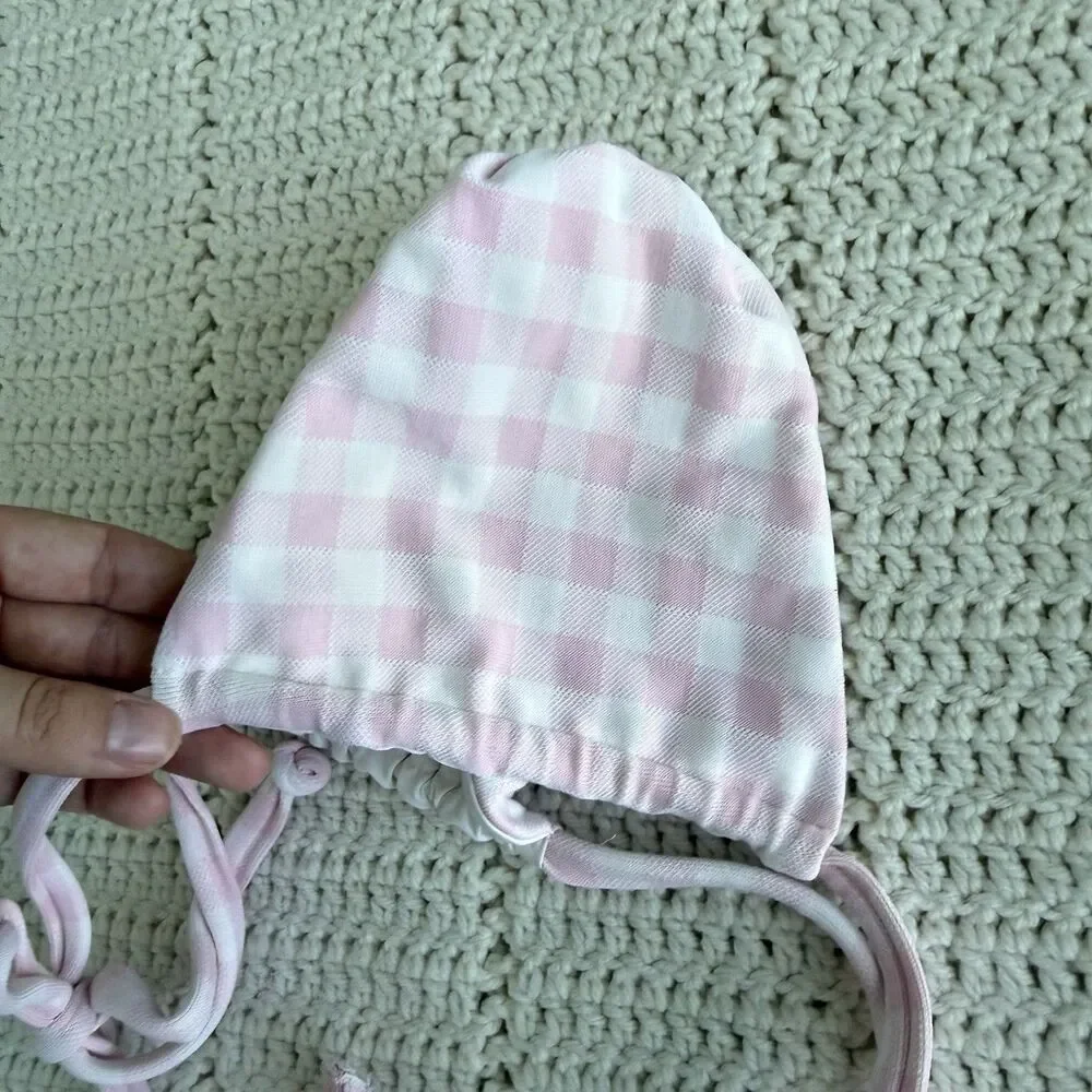 Frankies Bikinis Gabe Halter String Top Size S In Pink Picnic Gingham Checkered
